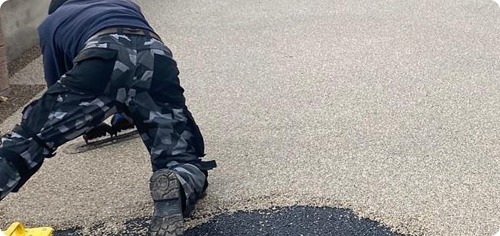 Resin Patios being installed dublin