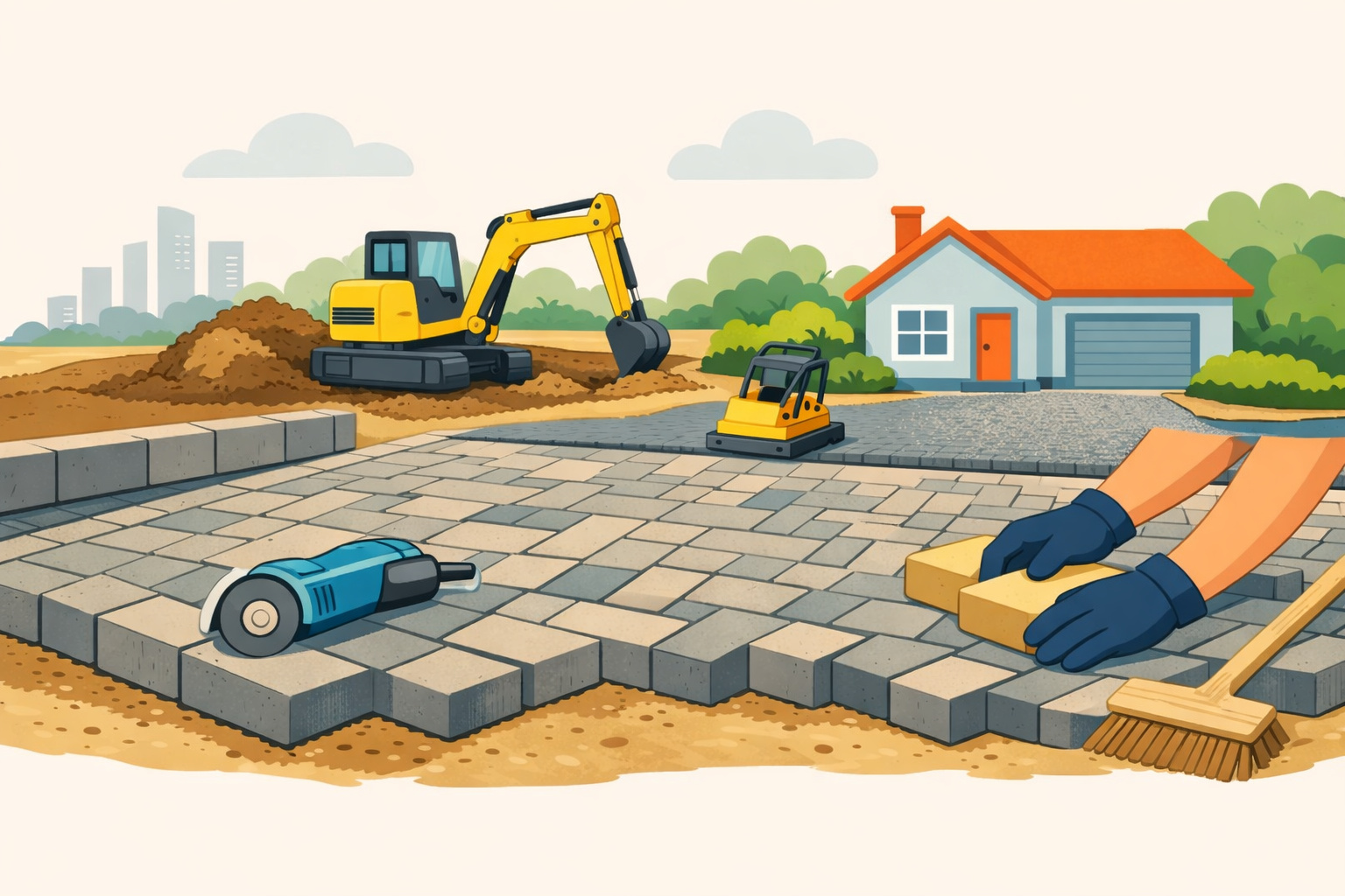 Read more about the article How to Lay a Block Paving Driveway