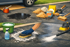 Read more about the article How to Remove Oil from a Tarmac Driveway