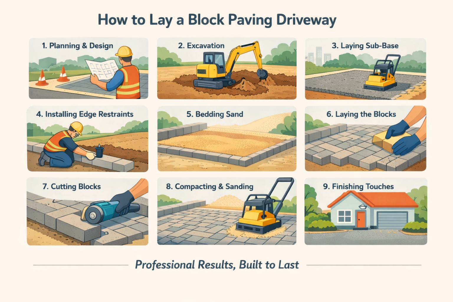 how to lay a block paving driveway